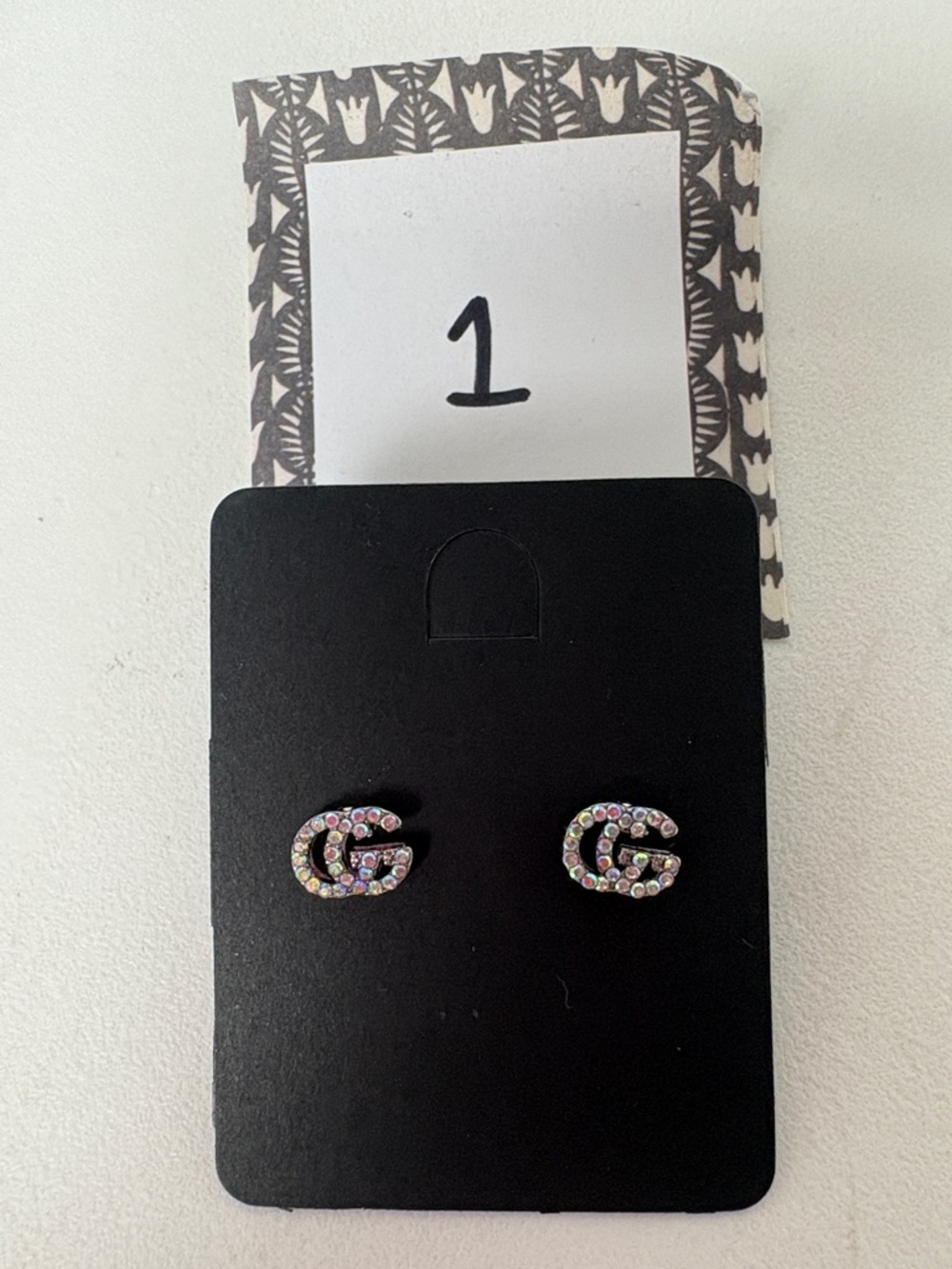 Crystal Designer Stud Earrings Gucci- Rhinestones - various sizes and metals
